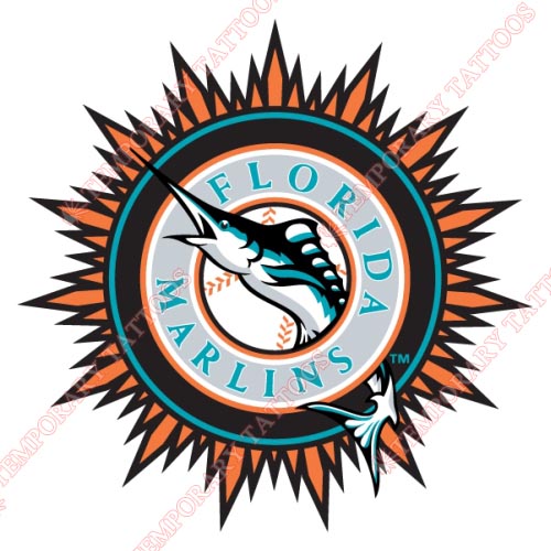 Miami Marlins Customize Temporary Tattoos Stickers NO.1698
